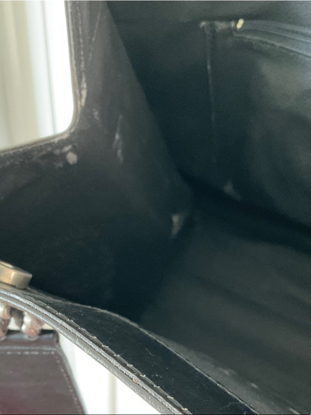 State of Claude Montana Black Leather Tote Bag - Picture 7 of 15